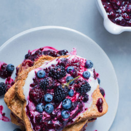 Simple 15-Minute Vegan French Toast with Berry Compote
