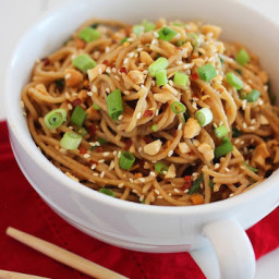 Simple Asian Soy-Peanut Noodles