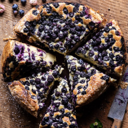 Simple Blueberry Basque Cheesecake