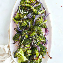 Simple Charred Broccoli and Red Onion