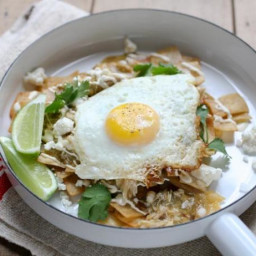 Simple Chilaquiles with Fried Eggs