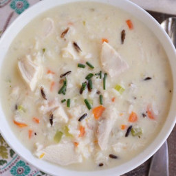 Simple Creamy Chicken and Wild Rice Soup