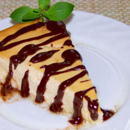 Simple curd pudding with chocolate