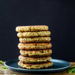 Simple Falafel Fritters with Tahini Dill Dressing
