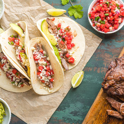 Simple Marinated Grilled Flank Steak Tacos