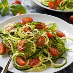 Simple {no cook} Zucchini Caprese Salad