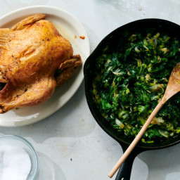 Simple Roast Chicken With Greens (and Bonus Stock)