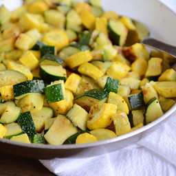 Simple Skillet Zucchini and Yellow Squash