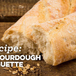 Simple Sourdough Baguette
