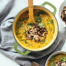 Simple Spinach and Butternut Squash Daal
