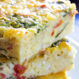 Simple Spinach and Tomato Breakfast Casserole