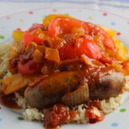 Simple Italian Sausage and Peppers Cooks in Your Slow Cooker