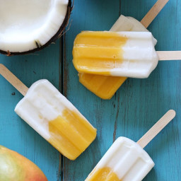 Simply Obsessed Frozen Coconut Mango Pops