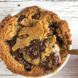 Single-Serve Deep Dish Chocolate Chip Cookie