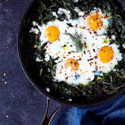 skillet-baked-eggs-and-greens-with-herby-feta-yogurt-drizzle-2178338.jpg