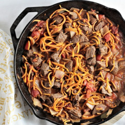 Skillet Beef Tagine with Spiralized Butternut Squash