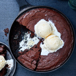Skillet Brownies on the Grill