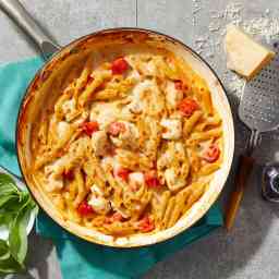 Skillet Caprese Chicken Casserole for Two