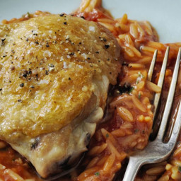 Skillet Chicken and Orzo