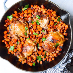 Skillet Chicken and Sweet Potatoes