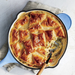 Skillet Chicken Pot Pie with Puff Pastry