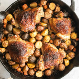 Skillet Chicken Thighs and Potatoes
