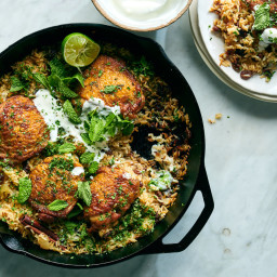 Skillet Chicken With Cumin, Paprika and Mint
