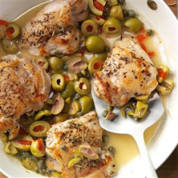 Skillet Chicken with Olives Recipe