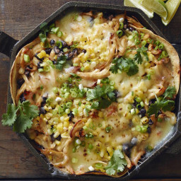 Skillet Chipotle Chicken Enchilada Bake