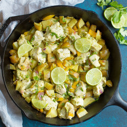 Skillet Cilantro Lime Chicken and Potatoes