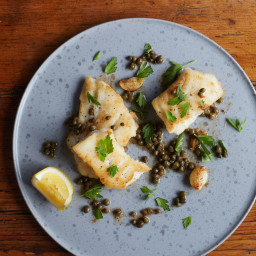 Skillet Cod with Lemon and Capers