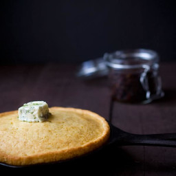 Skillet Cornbread with Bacon Jam and Chive Butter