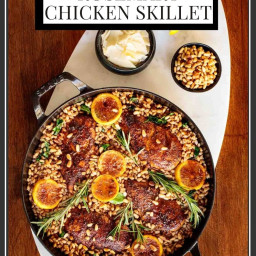 Skillet Lemon Rosemary Chicken and Farro