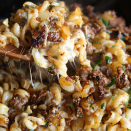 Skillet Meat and Cheese Pasta