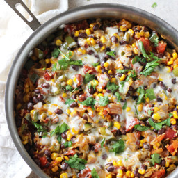 Skillet Mexican Brown Rice Casserole