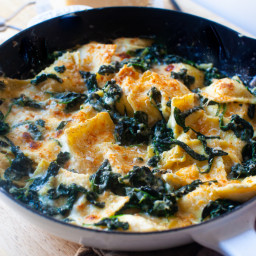 Skillet Ravioli with Spinach