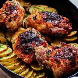 Skillet-Roasted Chicken and Potatoes