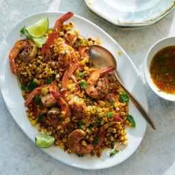 Skillet Shrimp and Corn With Lime Dressing