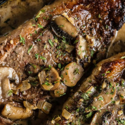 Skillet Steak with Mushroom Sauce