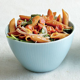 Skillet-Toasted Penne with Bacon and Spinach