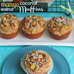 Skinnier Mango Coconut Walnut Muffins