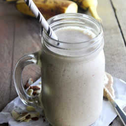 Skinny Almond Butter Banana Smoothie