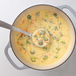 Skinny Broccoli Cheddar Soup