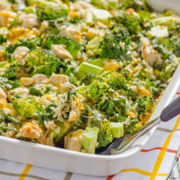Skinny Chicken, Broccoli and Rice Casserole with Kale