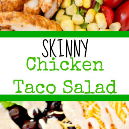 Skinny Chicken Taco Salad