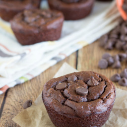 Skinny Double-Chocolate and Peanut Butter Muffins