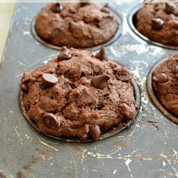 Skinny Double Chocolate Muffins