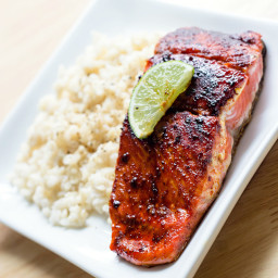 Skinny Sweet and Spicy Salmon