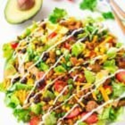Skinny Taco Salad with Ground Turkey and Avocado