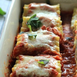 Skinny Vegetable Lasagna Rolls {Vegetarian}
